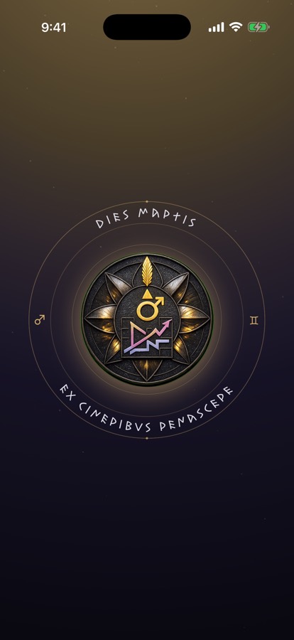 Ember Wing transformation talisman — a Mars sigil over a rising chart in a metal sunburst: 'Ex cineribus renascere' — be reborn from the ashes.
